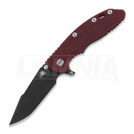 Couteau pliant Hinderer 3.5 XM-18 Skinny Harpoon Spanto Tri-Way Battle Black Red G10