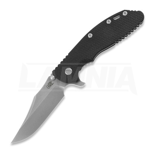 Hinderer 4.0 XM-24 Bowie Tri-way Stonewashed folding knife, black