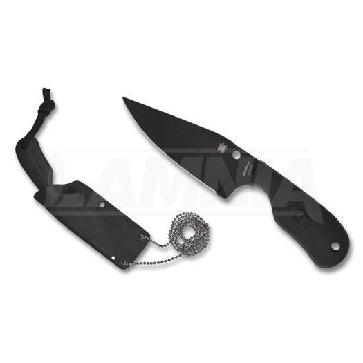 Spyderco Subway Bowie Black Blade סכין צוואר FB48PBBK