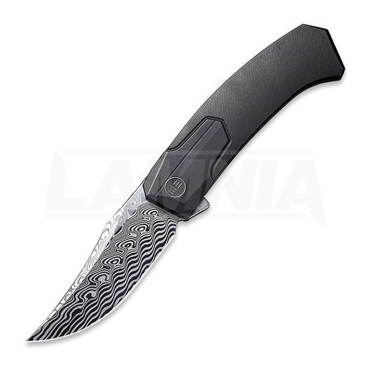 We Knife Shuddan Hakkapella Damasteel folding knife, black 21015-DS1