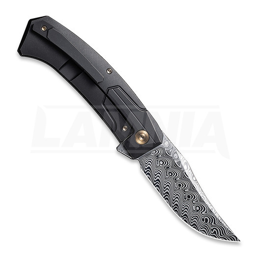 Складной нож We Knife Shuddan Hakkapella Damasteel, чёрный 21015-DS1
