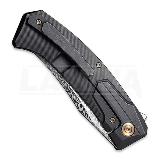 We Knife Shuddan Hakkapella Damasteel Taschenmesser, schwarz 21015-DS1