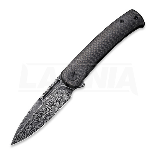 CIVIVI Cetos Damascus folding knife, twill carbon fiber C21025B-DS1