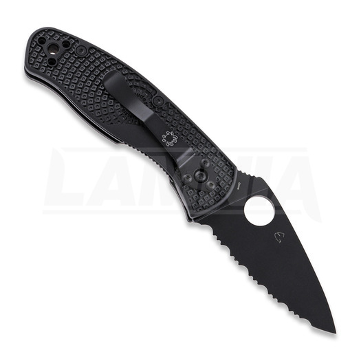 Spyderco Persistence Lightweight Black Blade folding knife, spyderedge C136SBBK
