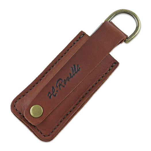 Roselli Sharpening stone in leather sheath, D ring