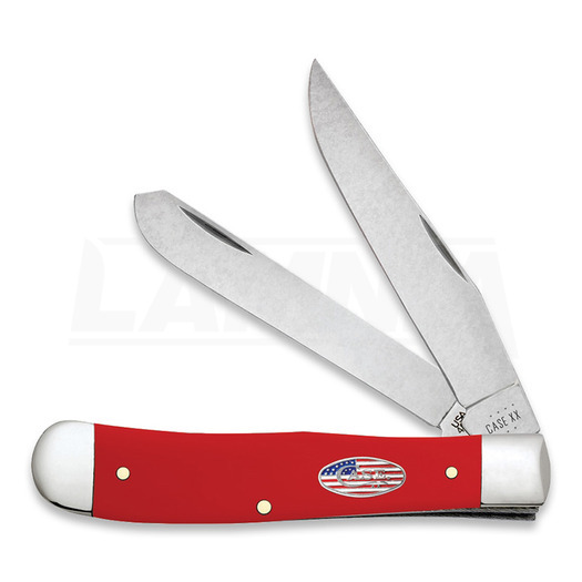 Case Cutlery American Workman Red Synthetic Smooth Trapper Pocket knife 73930