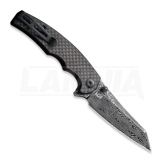 Zavírací nůž CIVIVI P87 Folder Damascus, twill carbon fiber overlay C21043-DS1