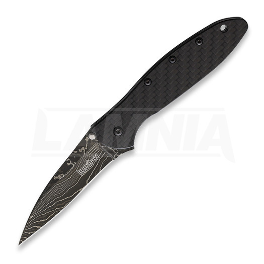 Kershaw Leek A/O CF Damascus folding knife 1660CFDAM