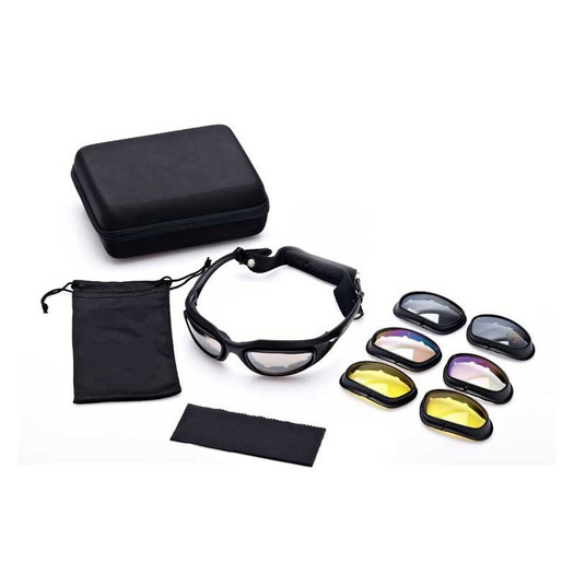 Openland Tactical Ballistic Goggles Schießbrille, Kit 4 Lenses
