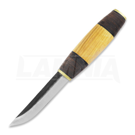 Uniikkipuukot Vuolupuukko knife, leather / curly birch
