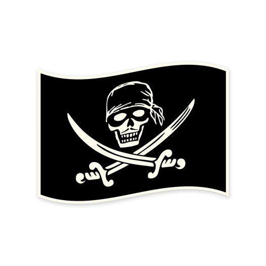 Prometheus Design Werx Dread Pirate Roberts Flag Sticker