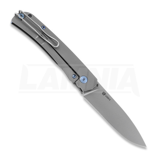 PMP Knives User II Silver fällkniv, Blue accents
