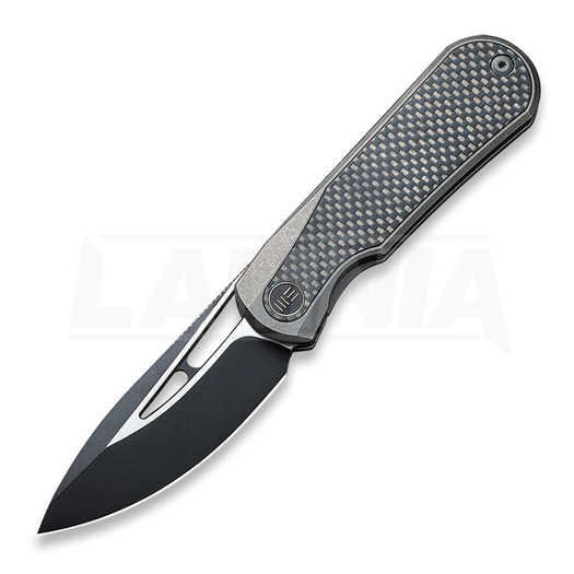 We Knife Baloo Grey Titanium folding knife, Twill Crabon 21033-2