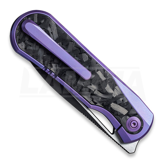 Couteau pliant We Knife Baloo Purple Titanium, Shredded Crabon 21033-3