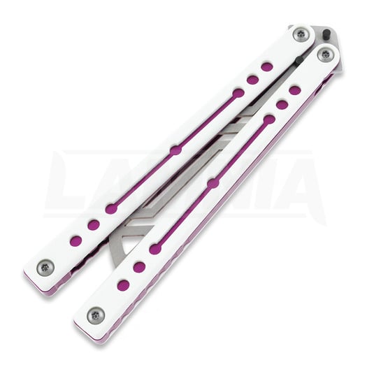 Balisong trainer Squid Industries Winter Nautilus V2, purpurne