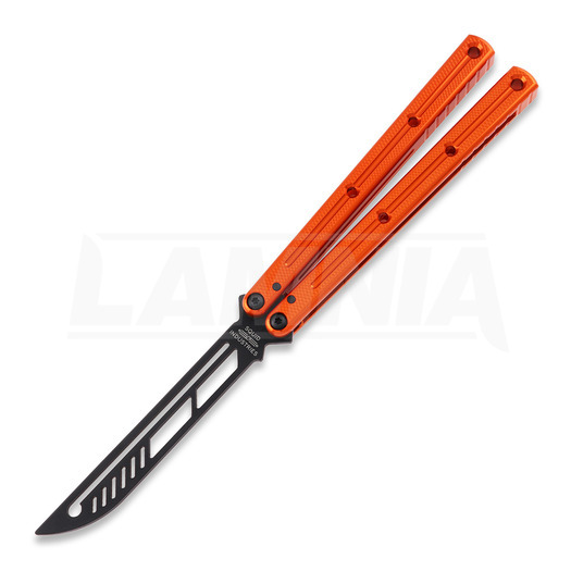 Squid Industries Krake Raken Trainer V2.5 Inked Orange balisong trainer