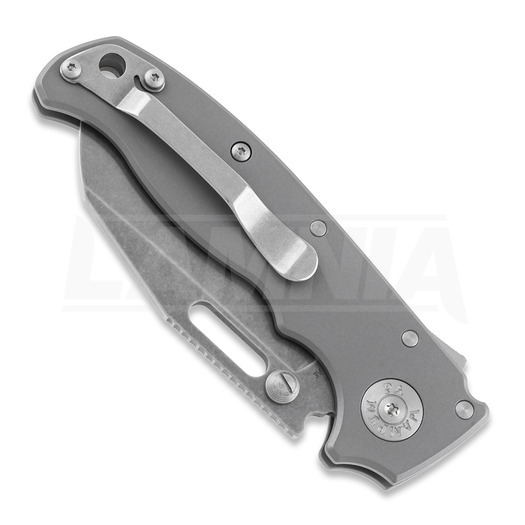 Demko Knives AD 20.5 Smooth Titanium CPM3V 접이식 나이프, shark foot