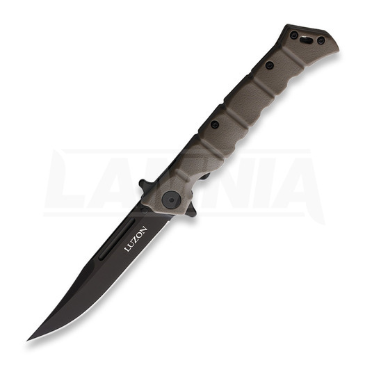 Cold Steel Medium Luzon Black folding knife, Dark Earth CS20NQLDEBK