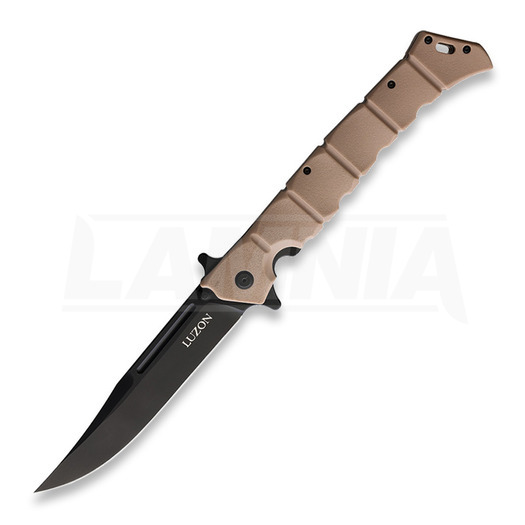 Cold Steel Large Luzon Black folding knife, Desert Tan CS20NQXDTBK