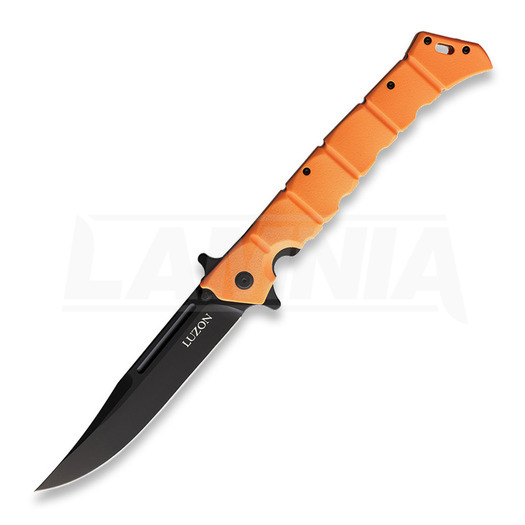 Cold Steel Large Luzon Black folding knife, orange CS20NQXORBK