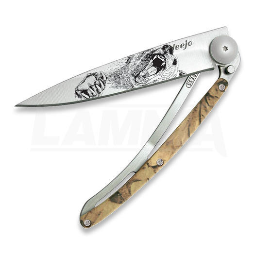 Deejo 37g Brown Camo/Grizzly folding knife