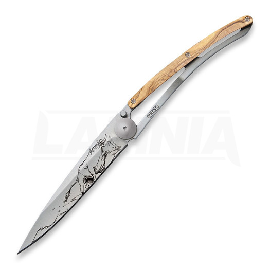 Deejo 27g Olive Wood/Bull folding knife
