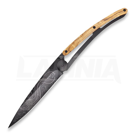 Πτυσσόμενο μαχαίρι Deejo 27g Olive Wood/Fish