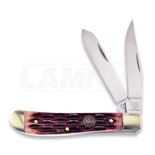 Hen & Rooster Small Trapper Red Bone folding knife