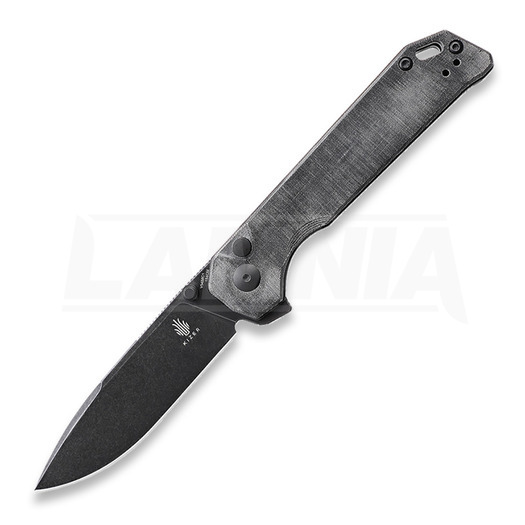 Kizer Cutlery Begleiter XL folding knife, Gray Micarta, Black Stonewash