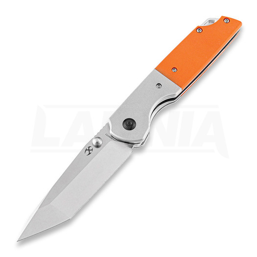 Kansept Knives Warrior Linerlock G10 折り畳みナイフ, オレンジ色