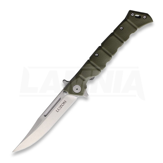 Cold Steel Medium Luzon Stonewashed folding knife, olive drab CS20NQLODSW