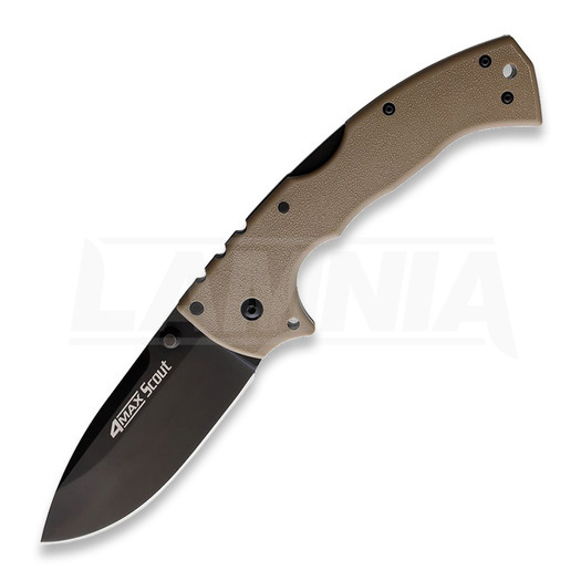 Cold Steel 4-Max Scout Black folding knife, Desert Tan CS-62RQDTBK
