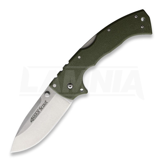 Cold Steel 4-Max Scout Stonewashed 折り畳みナイフ, 緑 CS62RQODSW