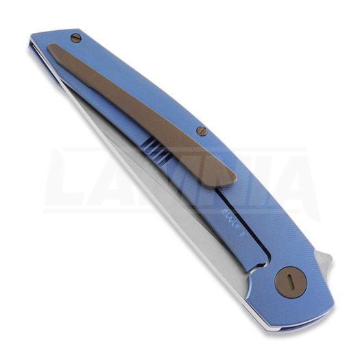 Hog House Knives Model-T Gen2 blue folding knife