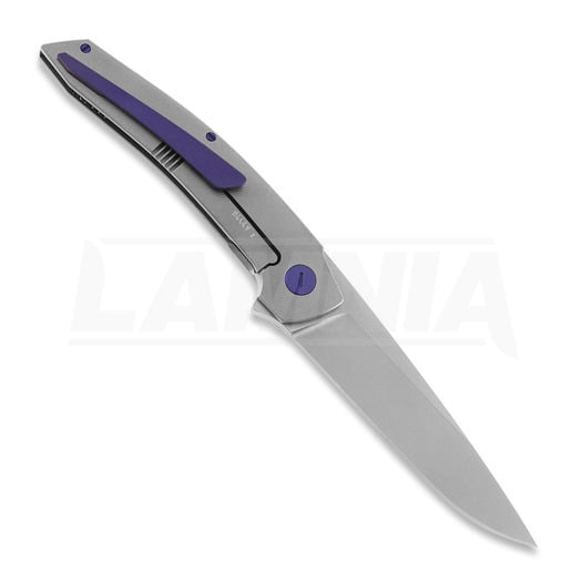 Hog House Knives Model-T Gen2 purple accents folding knife