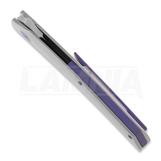 Hog House Knives Model-T Gen2 purple accents folding knife