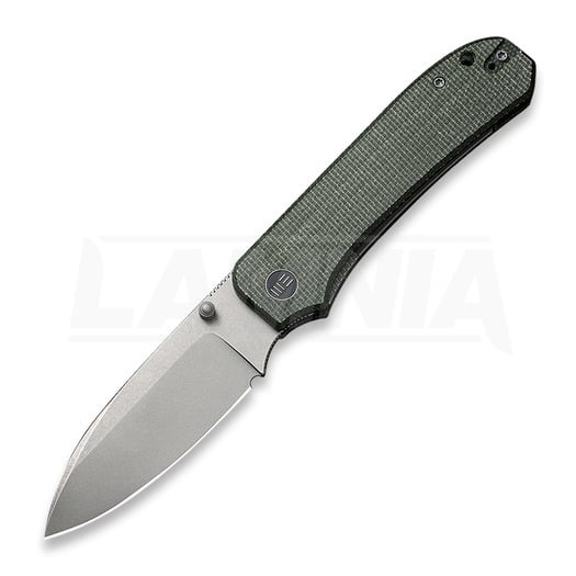 We Knife Big Banter Green Canvas Micarta folding knife WE21045-2