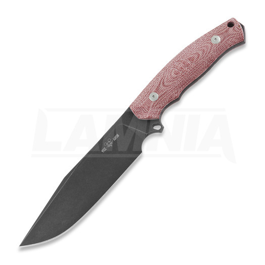 GiantMouse GMF4 Red Canvas Micarta Messer