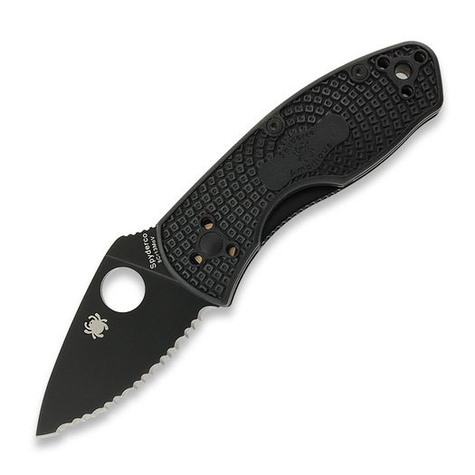 Spyderco Ambitious Lightweight Black Blade folding knife, SpyderEdge C148SBBK
