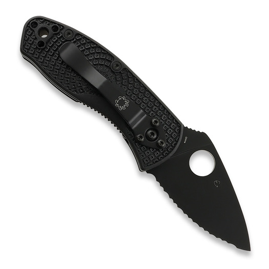 Spyderco Ambitious Lightweight Black Blade 折り畳みナイフ, SpyderEdge C148SBBK