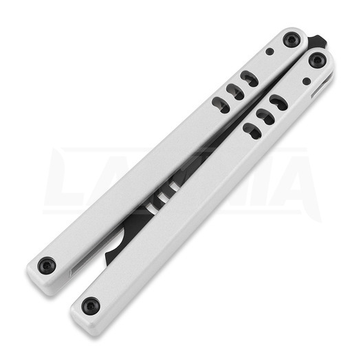 Squid Industries Mako Inked Silver V4.5 balisong trainer