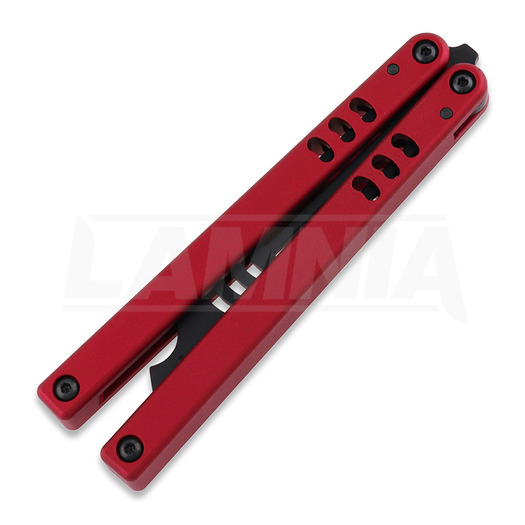 Couteau papillon d'entraînement Squid Industries Mako Inked Red V4.5