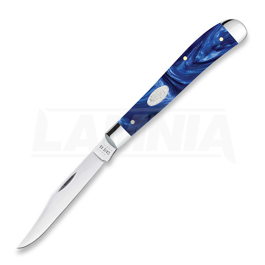Case Cutlery SparXX Blue Pearl Kirinite Smooth Slimline Trapper pocket knife 23445