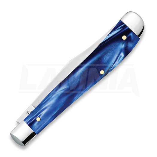 Pocket knife Case Cutlery SparXX Blue Pearl Kirinite Smooth Slimline Trapper 23445