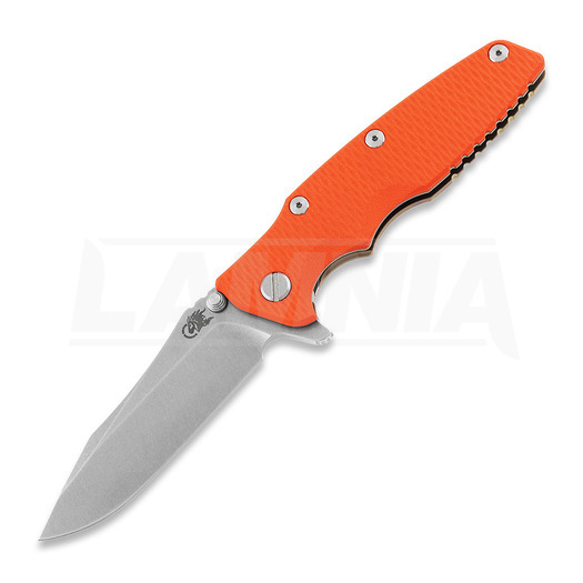 Складной нож Hinderer Eklipse 3.5" Spearpoint Tri-Way Stonewash Bronze Orange G10