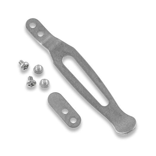 Hinderer Pocket Clip & Filler Tab set Titanium Stonewash