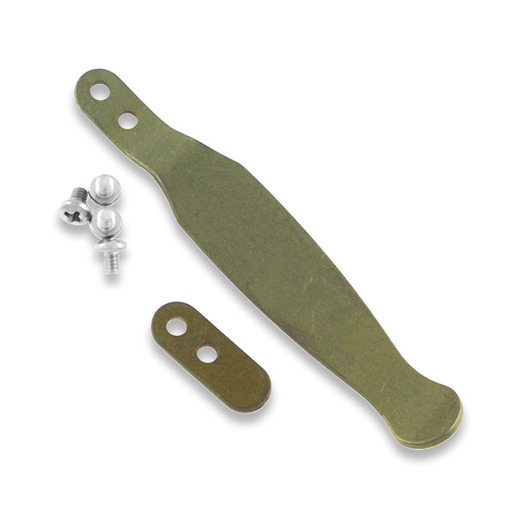 Hinderer Solid Pocket Clip & Filler Tab Set Titanium Battle Bronze