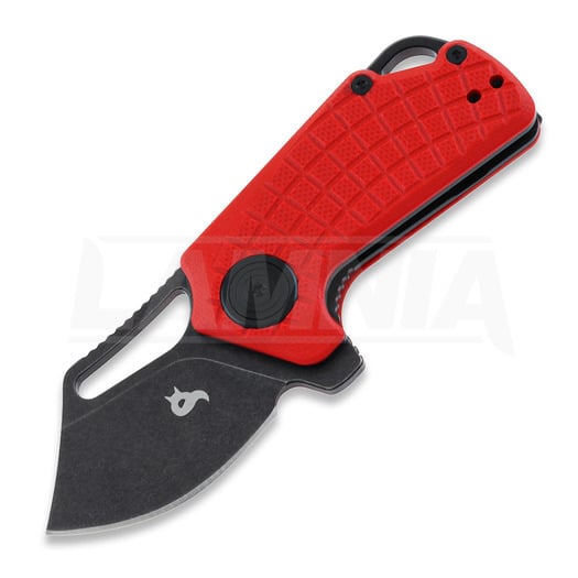 Black Fox Puck folding knife, red