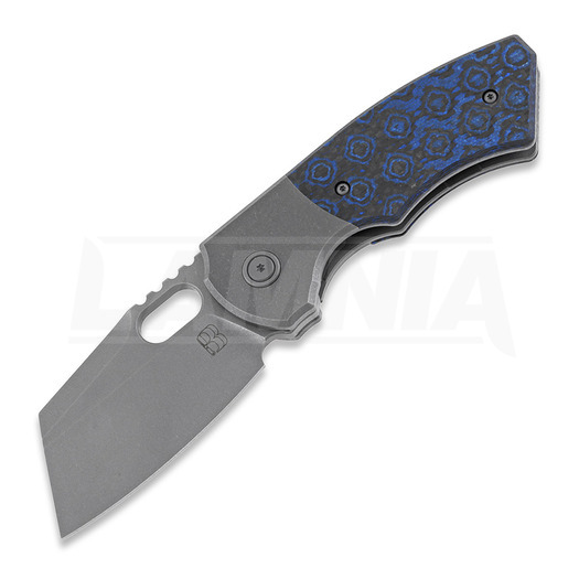 Berg Blades Slim Blue Rose FatCarbon folding knife, stonewashed