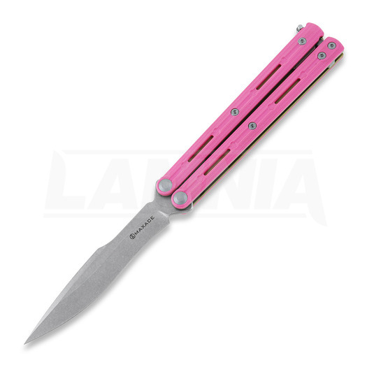 Couteau papillon Maxace Serpent Striker v3, pink